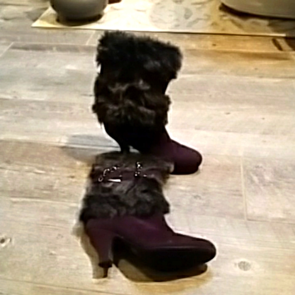 Purple Fur-lined Boots